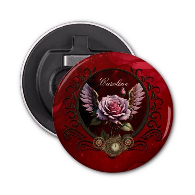 Abrebotellas Rosa Steampunk (Anverso)