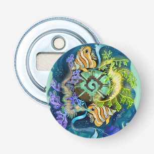 Abrebotellas Rótulo Pisces Zodiac