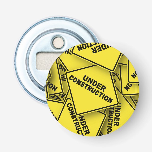 Abrebotellas Rótulos de construcción en curso (Anverso)