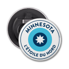Abrebotellas Roundel de la bandera del estado de Minnesota