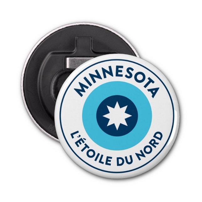 Abrebotellas Roundel de la bandera del estado de Minnesota (Anverso)