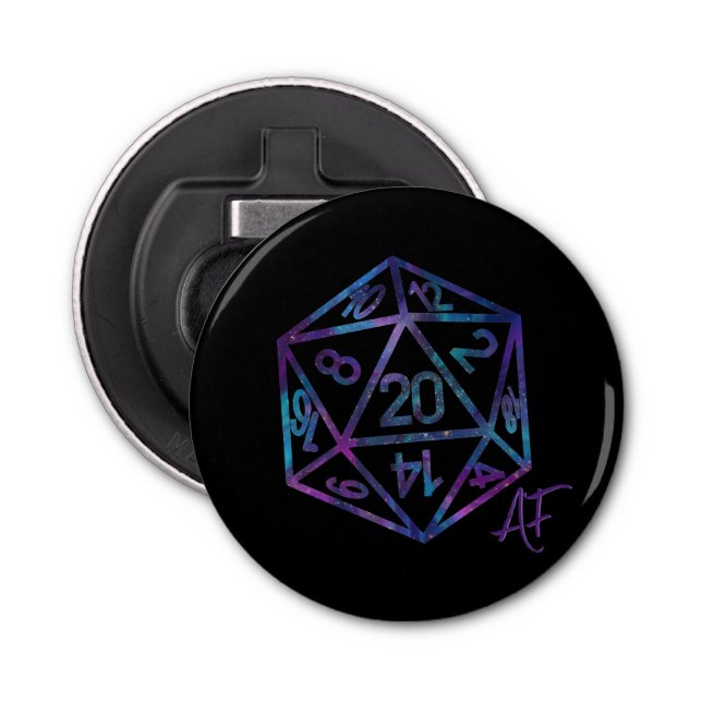 Abrebotellas RPG Crit AF | Nebula Fantasy Tabletop Gamer Dice (Anverso)