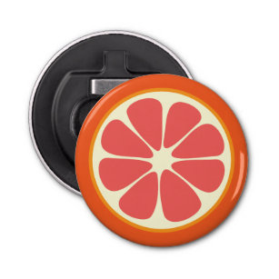 Abrebotellas Ruby Red Grapefruit Juicy Sweet Citrus Fruit Slice
