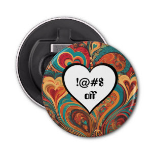 Abrebotellas Rude Funny Heart Design !@#$