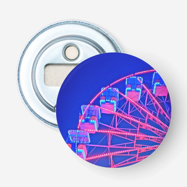 Abrebotellas Rueda de la fortuna azul y roja (Anverso)