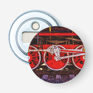 Abrebotellas Ruedas vintage de tren de vapor