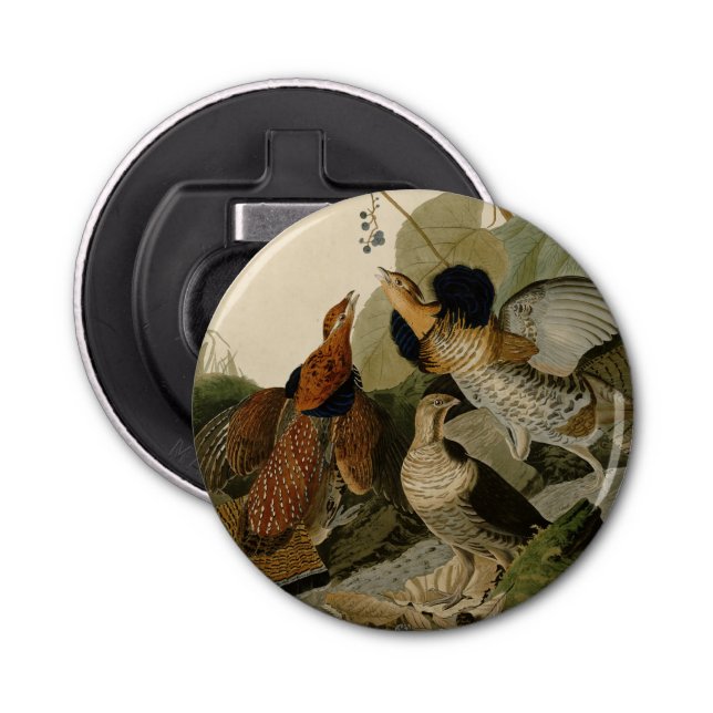 Abrebotellas Ruffed Grouse Audubon Game Bird (Anverso)