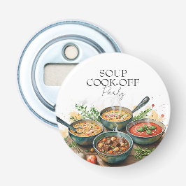 Abrebotellas Rustic Soup Cook-Off Potluck Party Watercolor