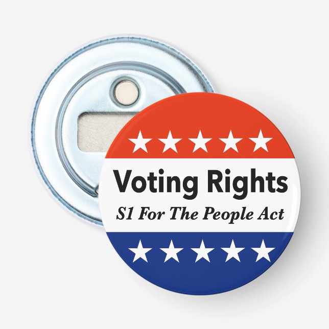 Abrebotellas S1 Ley de derechos de voto para el pueblo (Anverso)