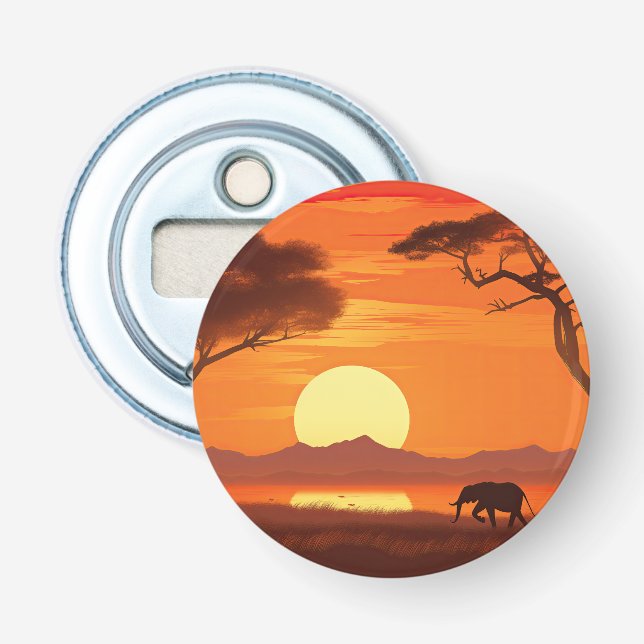 Abrebotellas Safari africano vintage (Anverso)