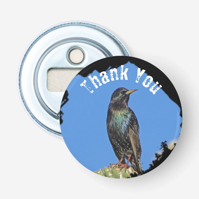 Abrebotellas Saguaro Cactus Hermoso Pájaro Suroeste (Anverso)