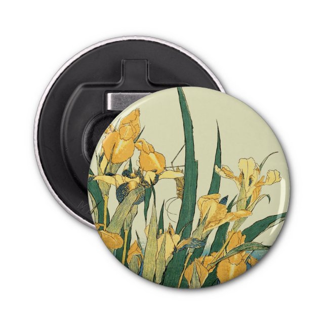 Abrebotellas Saltamontes Hokusai y el iris Japón (Anverso)