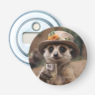 Abrebotellas "Salud a la vida: Gran Meerkat disfruta de un vaso
