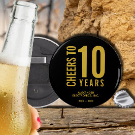 Abrebotellas Saludos a 10 años de aniversario de negocios