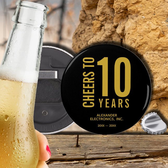 Abrebotellas Saludos a 10 años de aniversario de negocios (Subido por el creador)