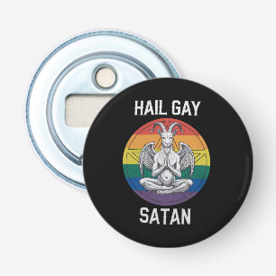 Abrebotellas Salve Satan Gay Divertido Goth Gótico Cabra LGBTQ