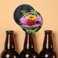 Salven las abejas de la flor rosa de la zinnia