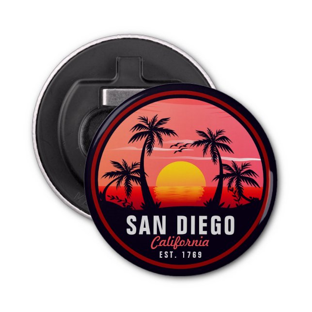 Abrebotellas San Diego California Sunset Vacation Souvenirs 80 (Anverso)