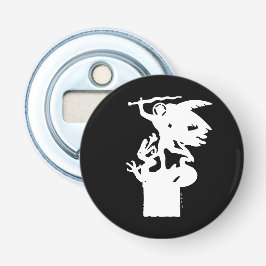 Abrebotellas San Miguel y Dragón (en blanco)