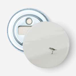 Abrebotellas Sandpiper costero en la playa