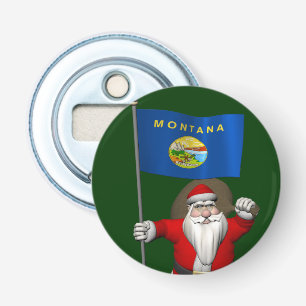 Abrebotellas Santa Claus Con El Diseño De Montana