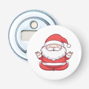 Abrebotellas Santa Kawaii Divertido Yoga Meditación
