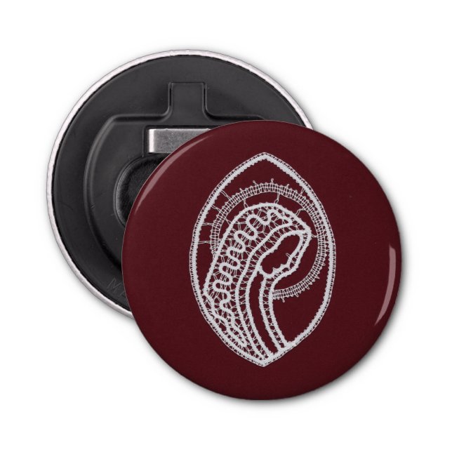 Abrebotellas Santa María de la Virgen, encaje (Anverso)