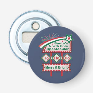 Abrebotellas Santa Marquee Retro - Ho Ho Merry & Bright