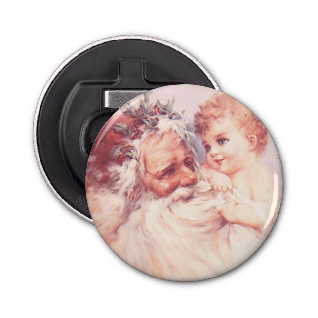 Abrebotellas Santa y el bebé (Anverso)