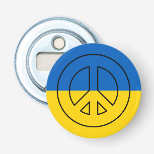 Abrebotellas señal de paz de la bandera ucraniana