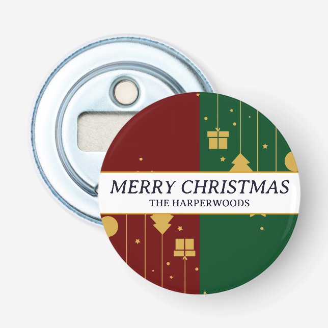 Abrebotellas Sencilla y elegante familia de Navidades decorativ (Anverso)