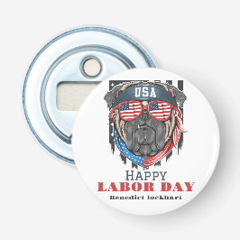 Abrebotellas Sencillo Día del Trabajo Elegante con camiseta con