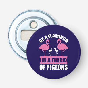 Abrebotellas Ser Un Flamenco En Una Bandada De Palomas