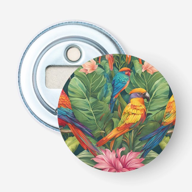 Abrebotellas Serenidad en el jardín: Pájaro en flor (Anverso)