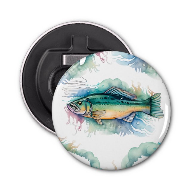 Abrebotellas Serie acuarela: Bass (Anverso)