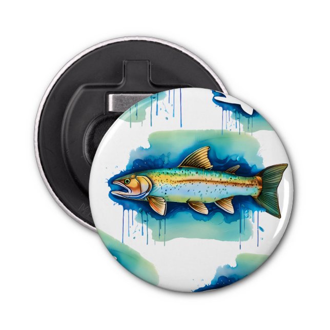 Abrebotellas Serie acuarela: trucha/salmón (Anverso)