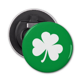 Abrebotellas Shamrock irlandés verde y blanco