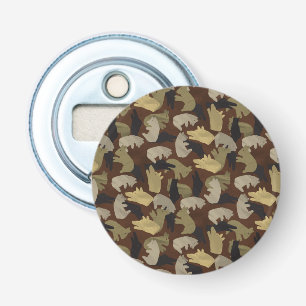 Abrebotellas Silhouette Animal Camouflage Brown