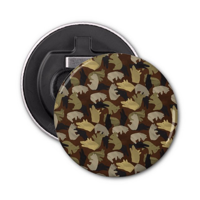 Abrebotellas Silhouette Animal Camouflage Brown (Anverso)