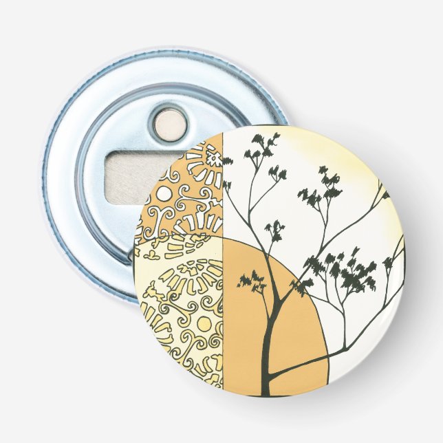 Abrebotellas Silhouette de árbol pardo por Megan Meagher (Anverso)