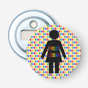 Abrebotellas Silhouette lesbiana LGBTQ y damas de arco iris