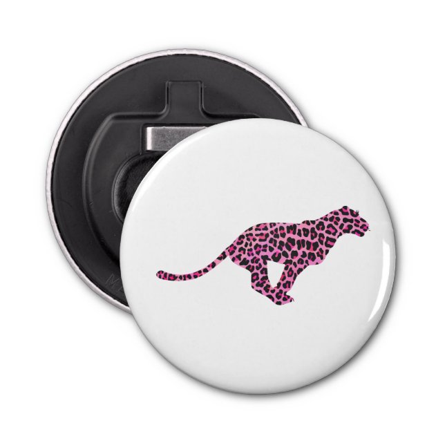 Abrebotellas Silhouette Pink and Black Leopardo (Anverso)
