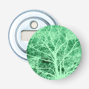 Abrebotellas Silueta de árbol verde