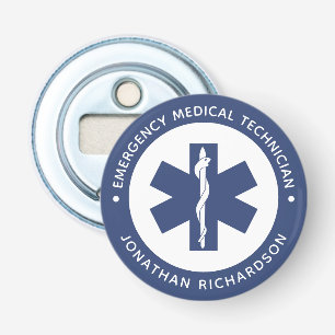 Abrebotellas Símbolo de EMT personalizado Técnico Médico de Eme
