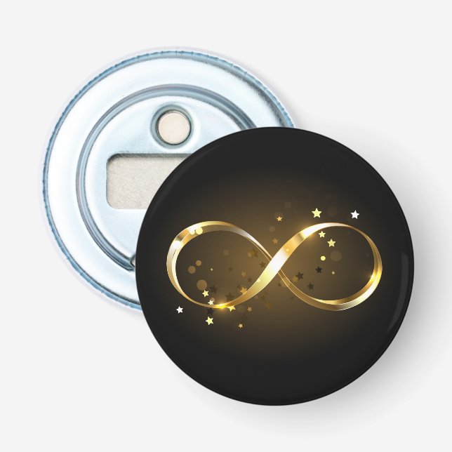 Abrebotellas Símbolo de infinito dorado (Anverso)