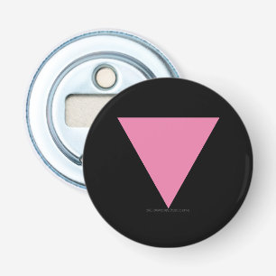 Abrebotellas Símbolo rosa brillante de la bandera del triángulo