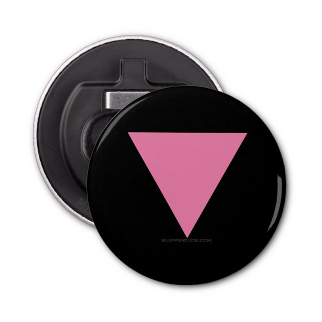 Abrebotellas Símbolo rosa brillante de la bandera del triángulo (Anverso)