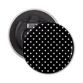 Abrebotellas Simple Black and White Polka Dots