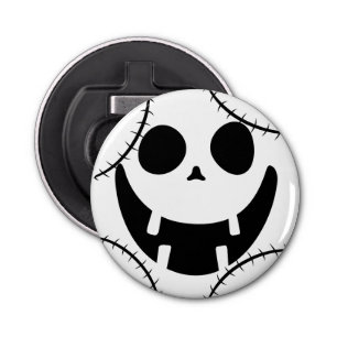 Abrebotellas Simple cara de calabaza de halloween jack-o-lanter