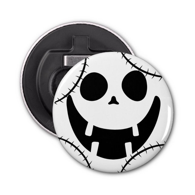 Abrebotellas Simple cara de calabaza de halloween jack-o-lanter (Anverso)